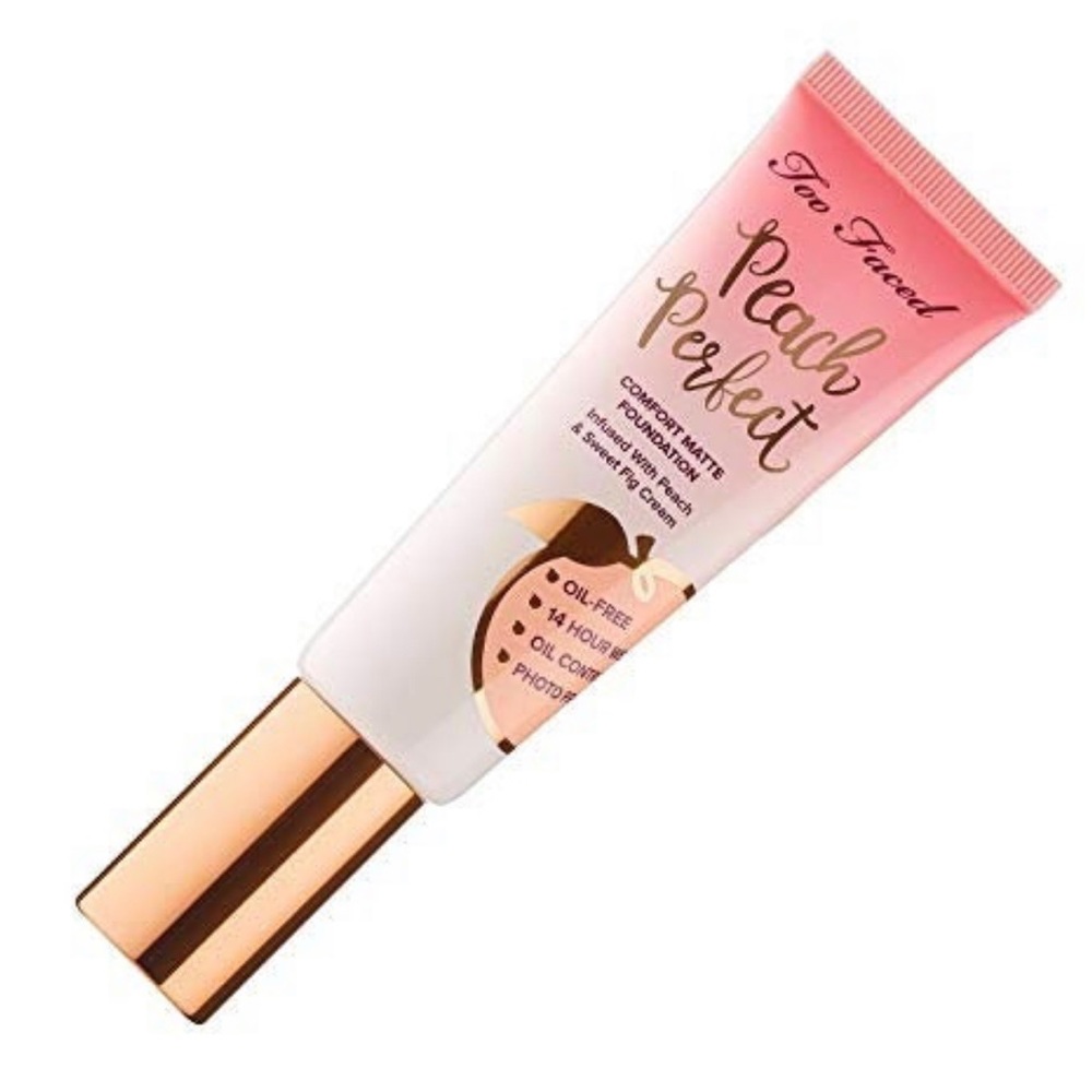 TOO FACED PEACH PERFECT COMFORT MATTE FOUNDATION SABLE DEEP BROWN FULL SIZE NEW